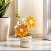 Crochet Flowers Potted Plants Decorative Crochet Ornaments DIY Gifts for Friends