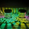 Solar Fence Lights Mandala Theme Waterproof Metal Solar Powered Deck Step Stair Lights for Garden Post Patio Decor Gifts for Women Mom