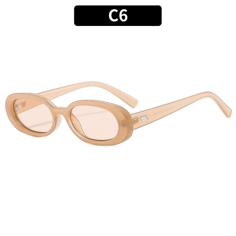 Vacation Classic Style Streetwear Geometric Pc Oval Frame Full Frame Glasses