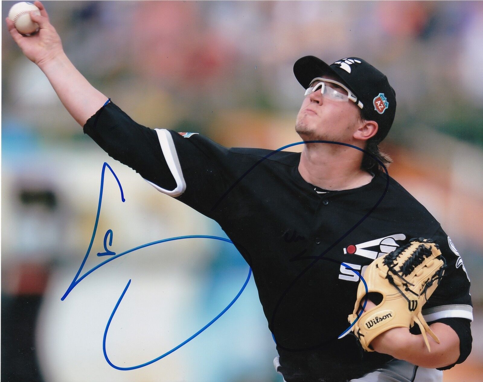 CARSON FULMER CHICAGO WHITE SOX ACTION SIGNED 8x10