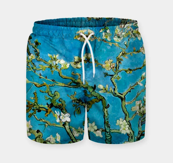 BrosWear Vincent Van Gogh Almond Blossoms Swim Shorts