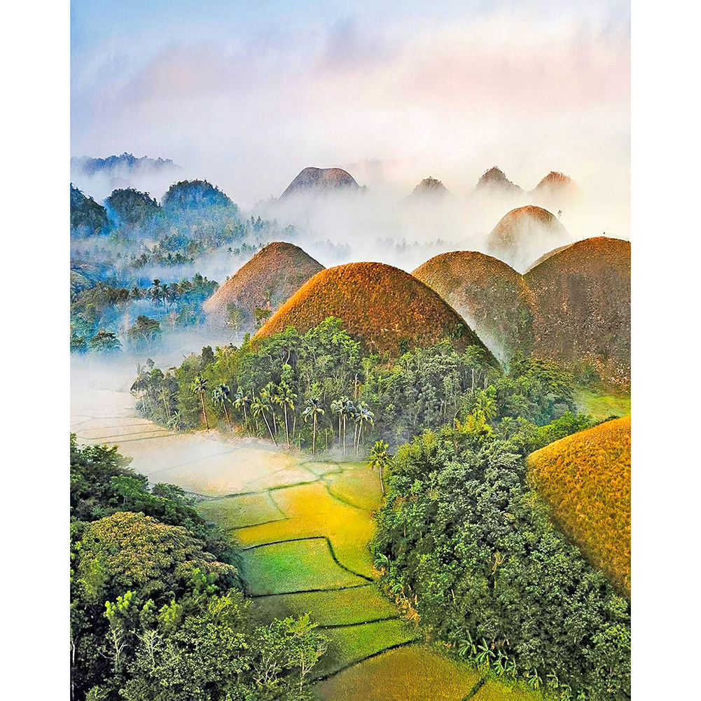 

40*50CM - Round Drill Diamond Painting - Landscape, 501 Original