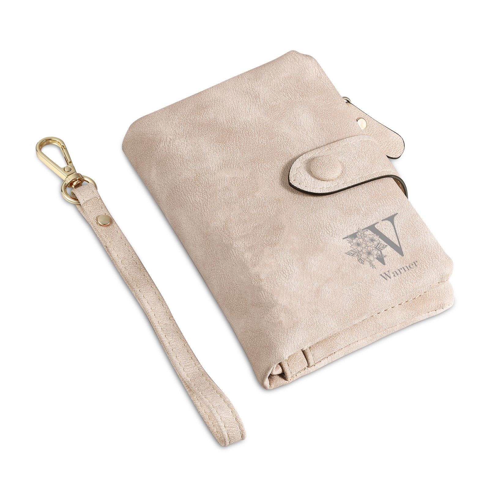 Portafoglio in PU pelle albero di vita con 8 letetre & 1 testo & 1 nome personalizzati per mamma/nonna