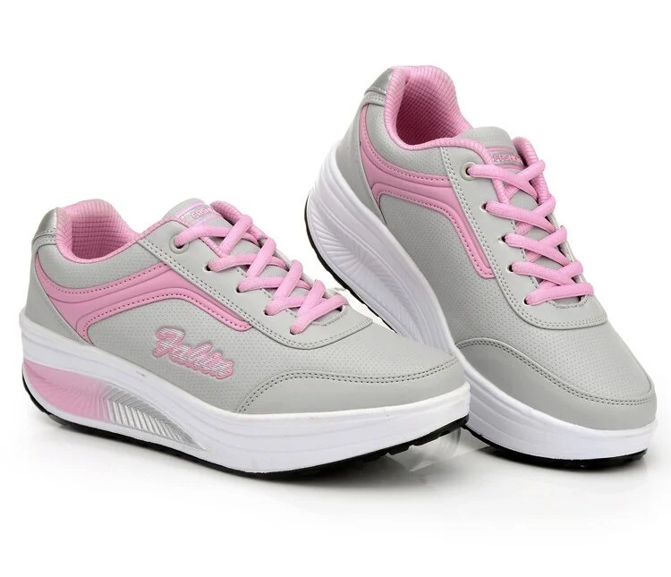 wongn Women Shoes Wedge Sneakers Platform Trainers Women Shoes Casual Lace-Up Tenis Feminino Zapatos De Mujer Women Sneakers High Heel