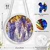 (18.5cm)DIY Acrylic Jigsaw Puzzle Window Hanging with Hanging Chain DIY Stained Glass Decoration Round Window Puzzle Decor for DIY Craft Project (Stained Glass Flower)