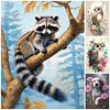 (Multi-Style) Raccoon Dog Owl-11CT Stamped Cross Stitch 40*55/40*60cm(Big Size)