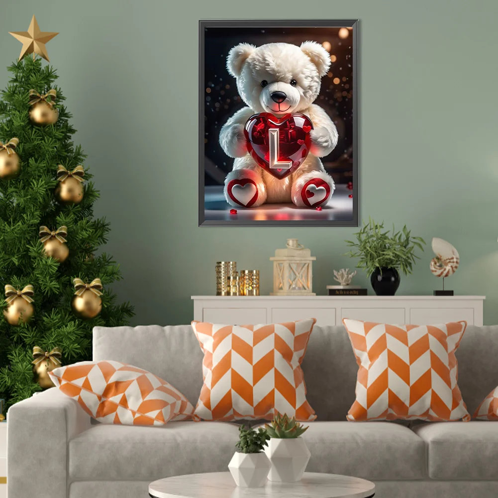 Diamond Painting - Full Square Drill - Bear Love L(Canvas|35*45cm)