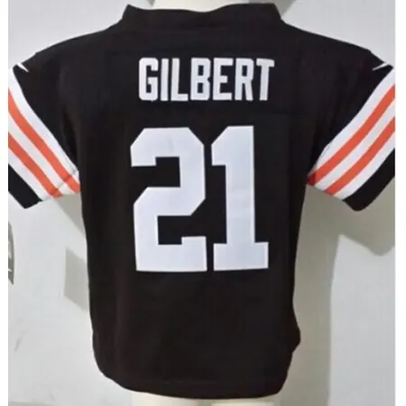 Toddler  Browns #21 Justin Gilbert Brown Team Color Stitched NFL Elite Jersey