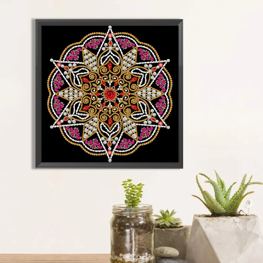 Diamond Painting - Partial Special Shaped Drill - Mandala(Canvas|30*30cm)