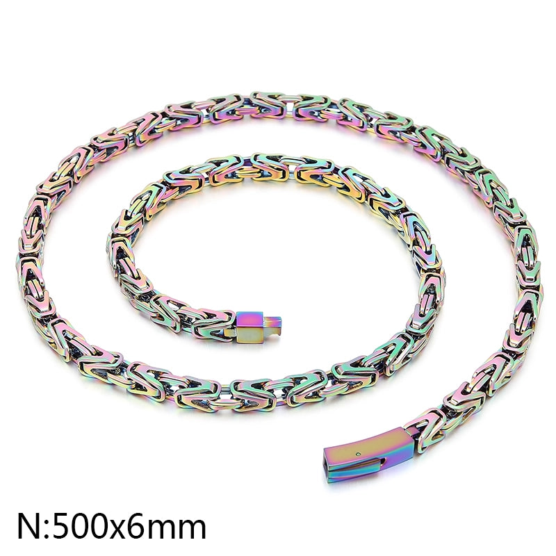 Jewelry Hip-Hop Geometric 304 Stainless Steel 18K Gold Plated Necklace