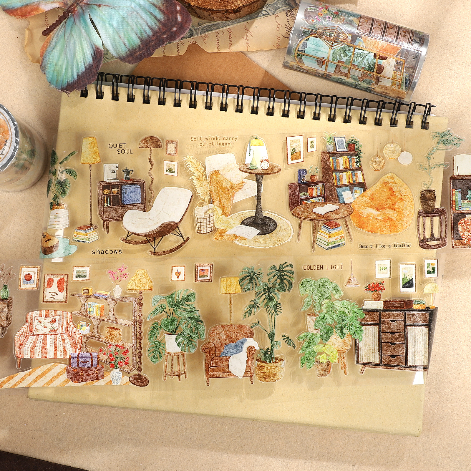 PET 테이프 - 70mm*5m 빈티지 라이프 플랜트 북