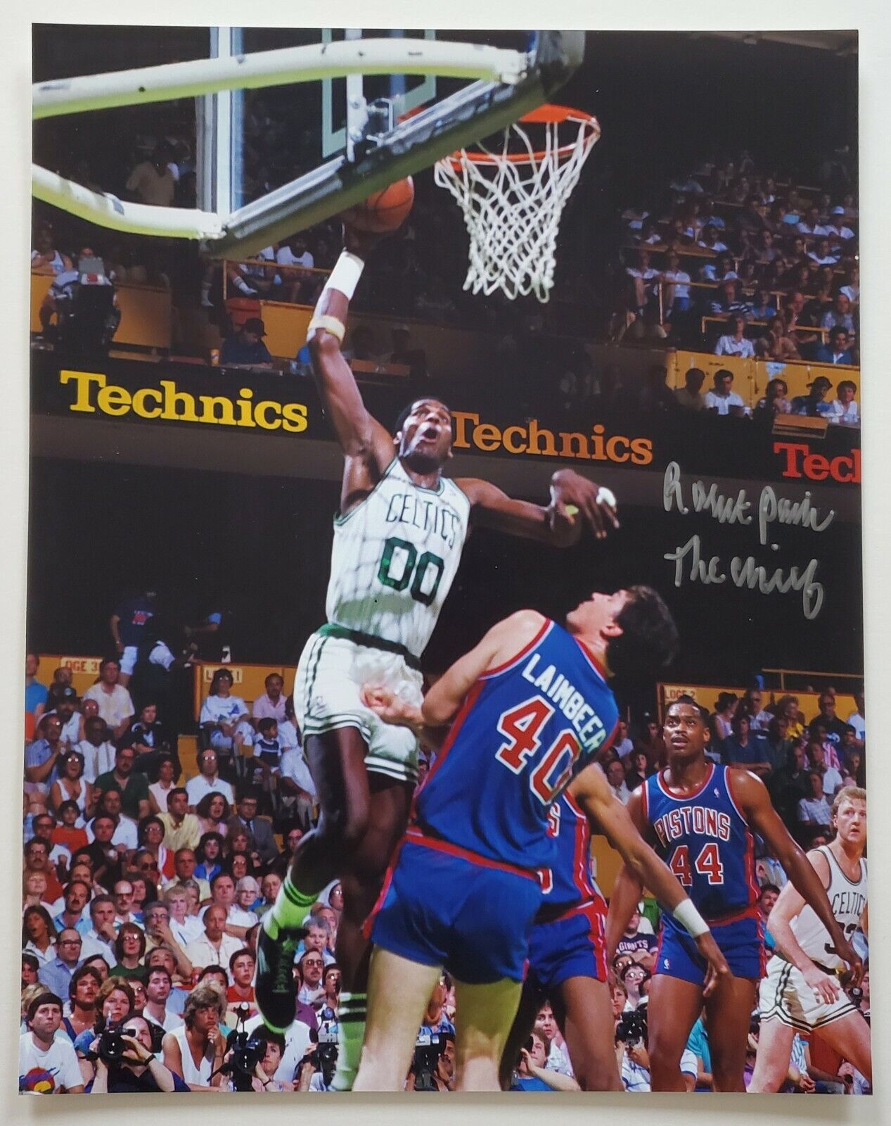 Robert Parish Signed 11x14 Photo Poster painting Boston Celtics The Chief NBA Autograph RAD