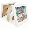 5D DIY Partial Special Shaped Drill Diamond Painting Elk With Frame Kit Home Art19.2x19.2cm