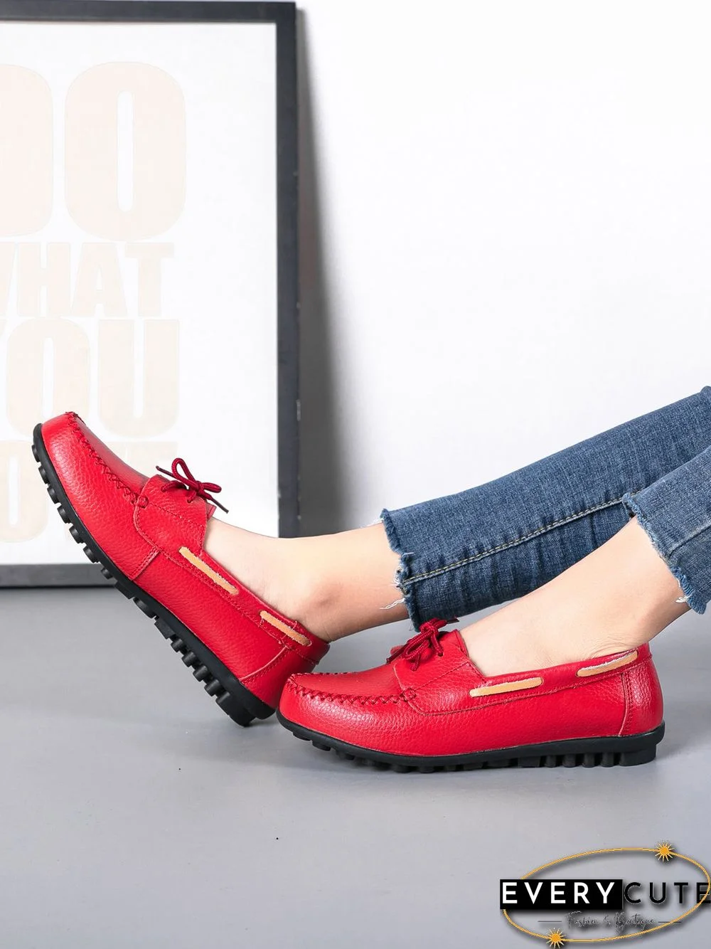 Retro Casual Simple Lace-up Flat Shoes