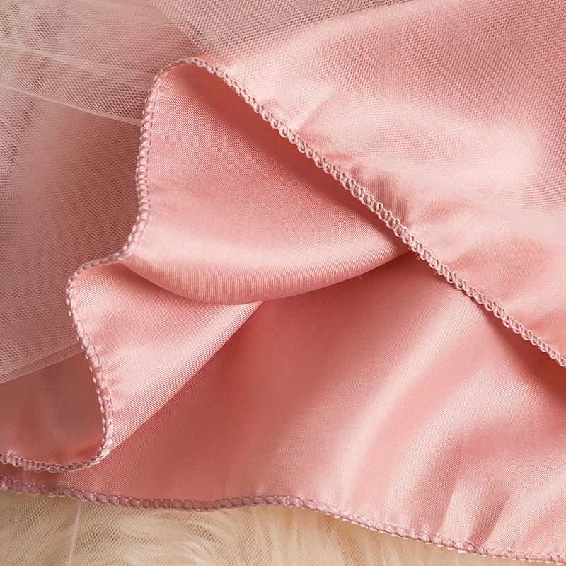 Uveng Baby Girls Dress for Summer Flower Lace Vestidos Wedding Party Kids Dresses for Girls Pearls Tulle Princess Children's Dresses