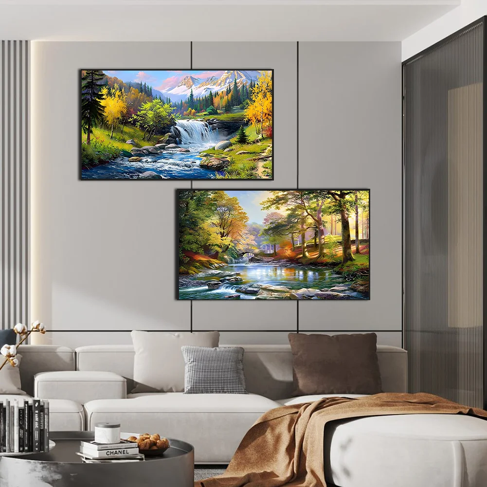2pcs Diamond Painting - Full Round Drill - Landscape(Canvas|70*40cm)