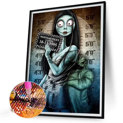 Full Square Drill Diamond Painting - Halloween - Corpse Bride - 40*30cm