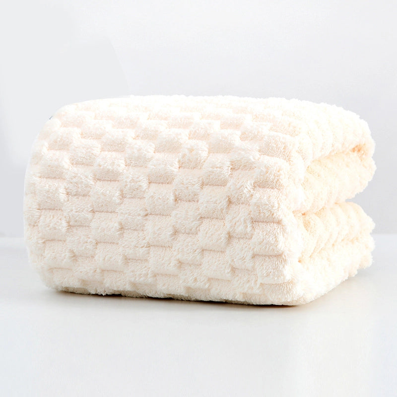 Cloud Lattice Towel Bath Towel Hair Drying Hat Shower Cap Women’s Household Water Absorbent Quick-drying Hair-free Thickened Wearable Bath