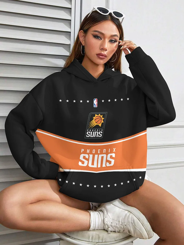 Phoenix Suns  Printed Hooded Pocket Pullover Hoodie