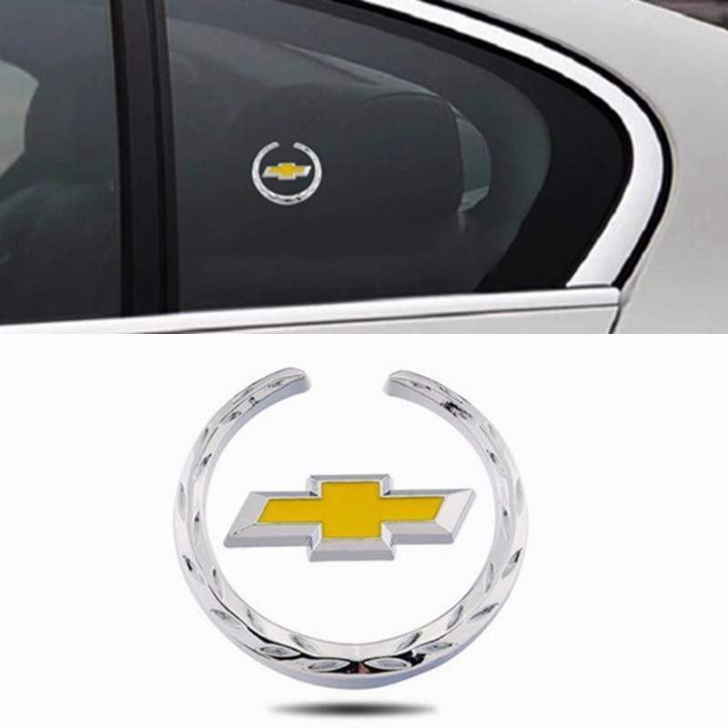 2pcs Window Side Decal Emblem Sticker For Chevrolet Lacetti Aveo Cobalt Cruze Malibu Trax Camaro Sail Captiva Spark Epica  dxncar