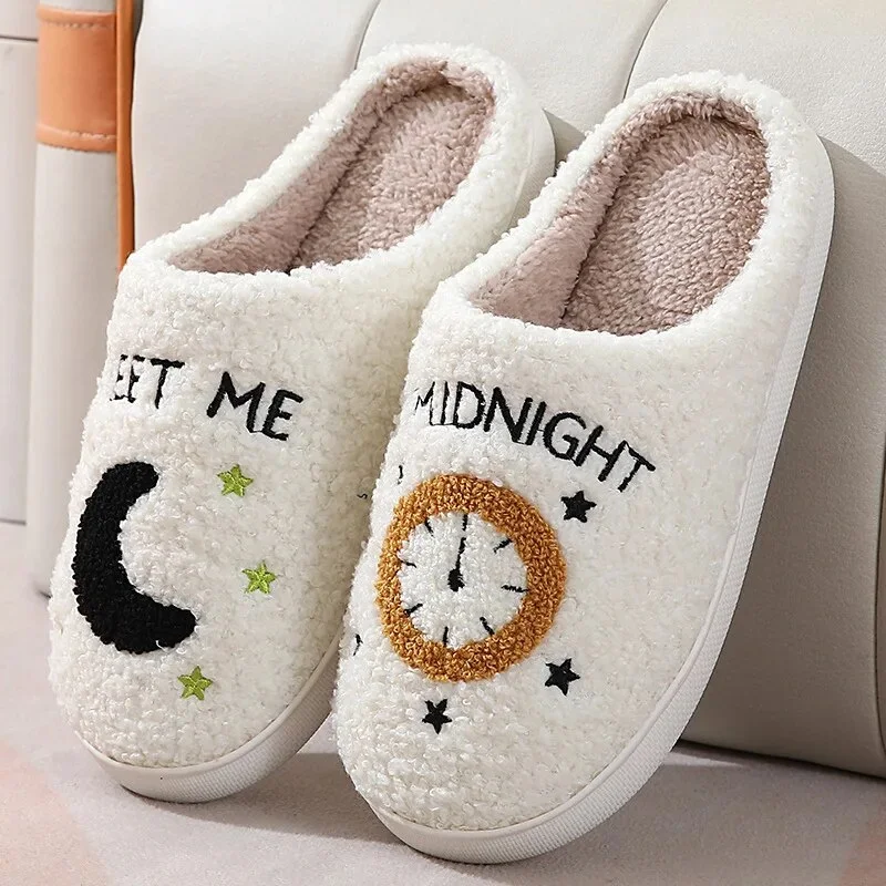 Zhungei Pattern Women's Home Slippers Winter 2024 Soft Warm Indoor Cotton Slippers Women Lightweight Non Slip Casual House Shoes