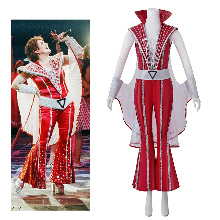 Musical Mamma Mia Abba Cosplay Costume jumpsuit with cloak suit 