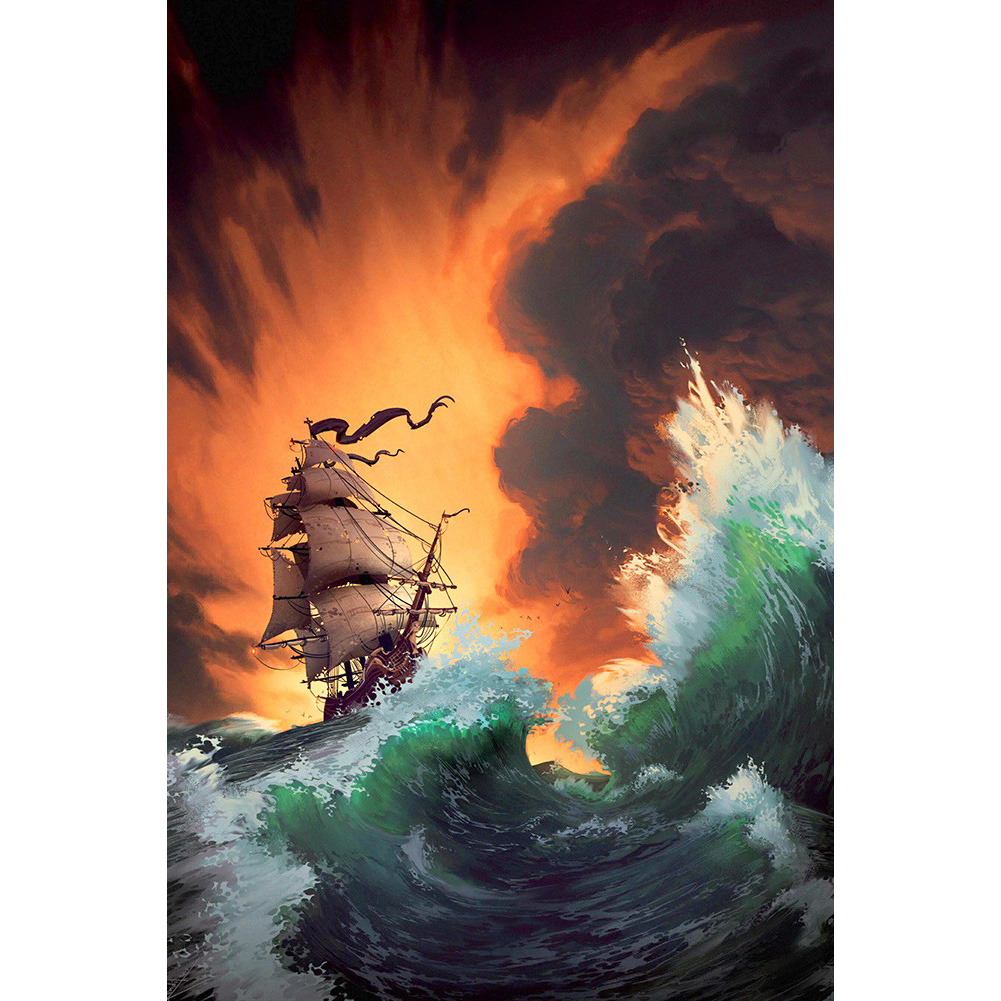 

Wave Sailing Boat - 1000 Pieces Jigsaw Puzzle, 501 Original