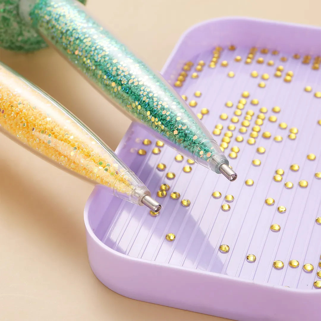 3Pcs DIY Diamond Painting Point Drill Pen Lightweight Diamond Embroidery Accessories Pen Resin Material for Nail Arts Rhinestone Decorations Cross-Stitch