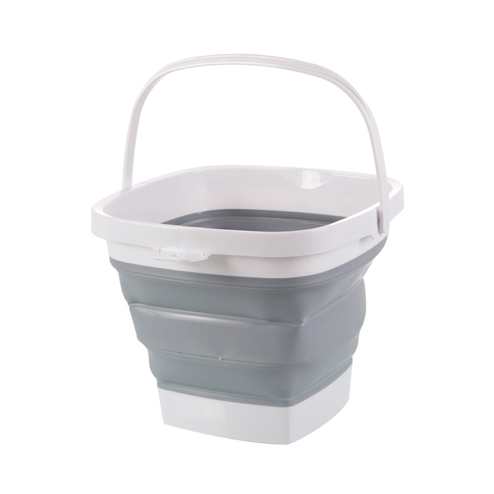 

Collapsible Bucket Portable Folding Outdoor Travel Home Storage Wash Basin, Gray 10l, 501 Original