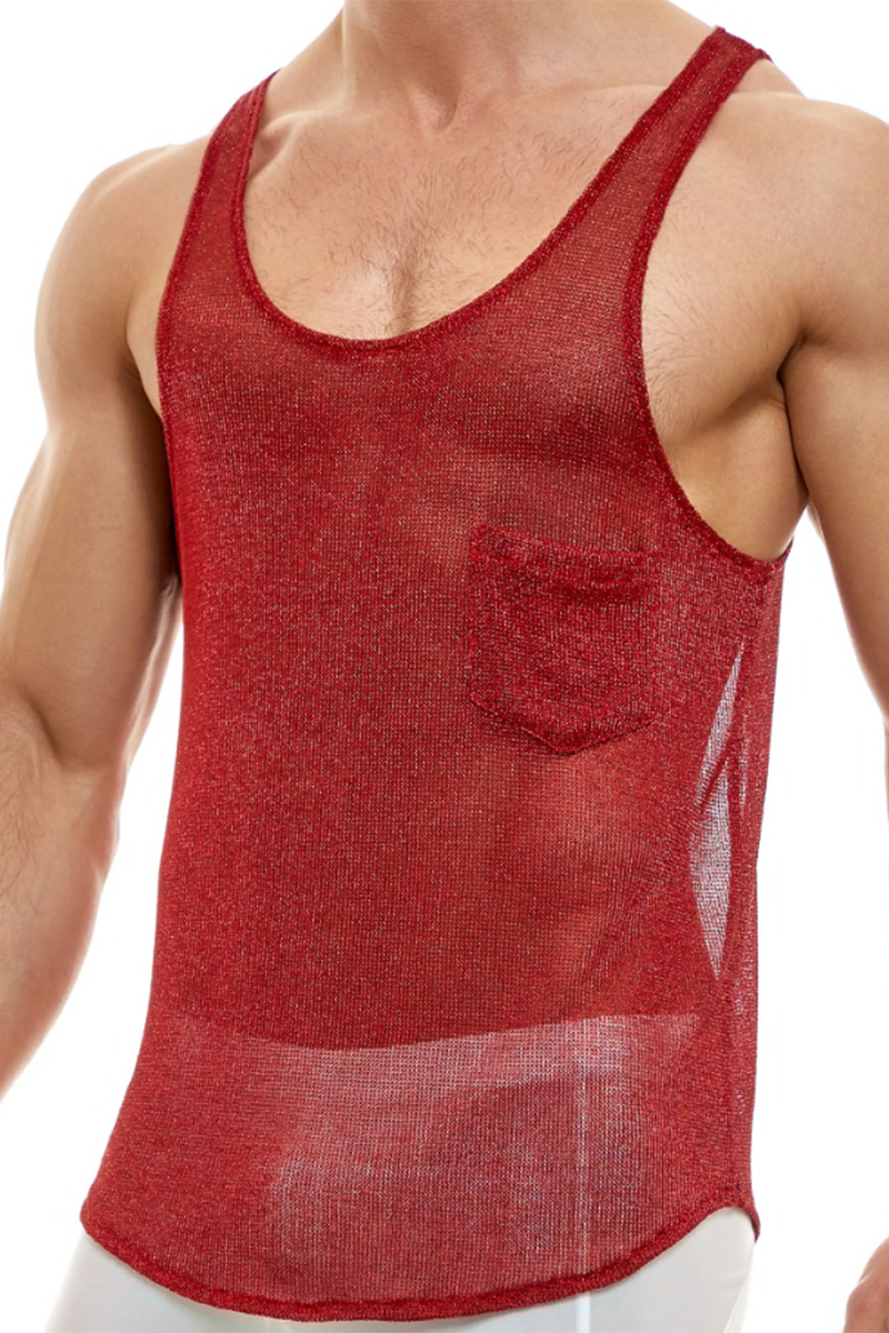 Ciciful Mesh See-Through Sleeveless Tank Tops