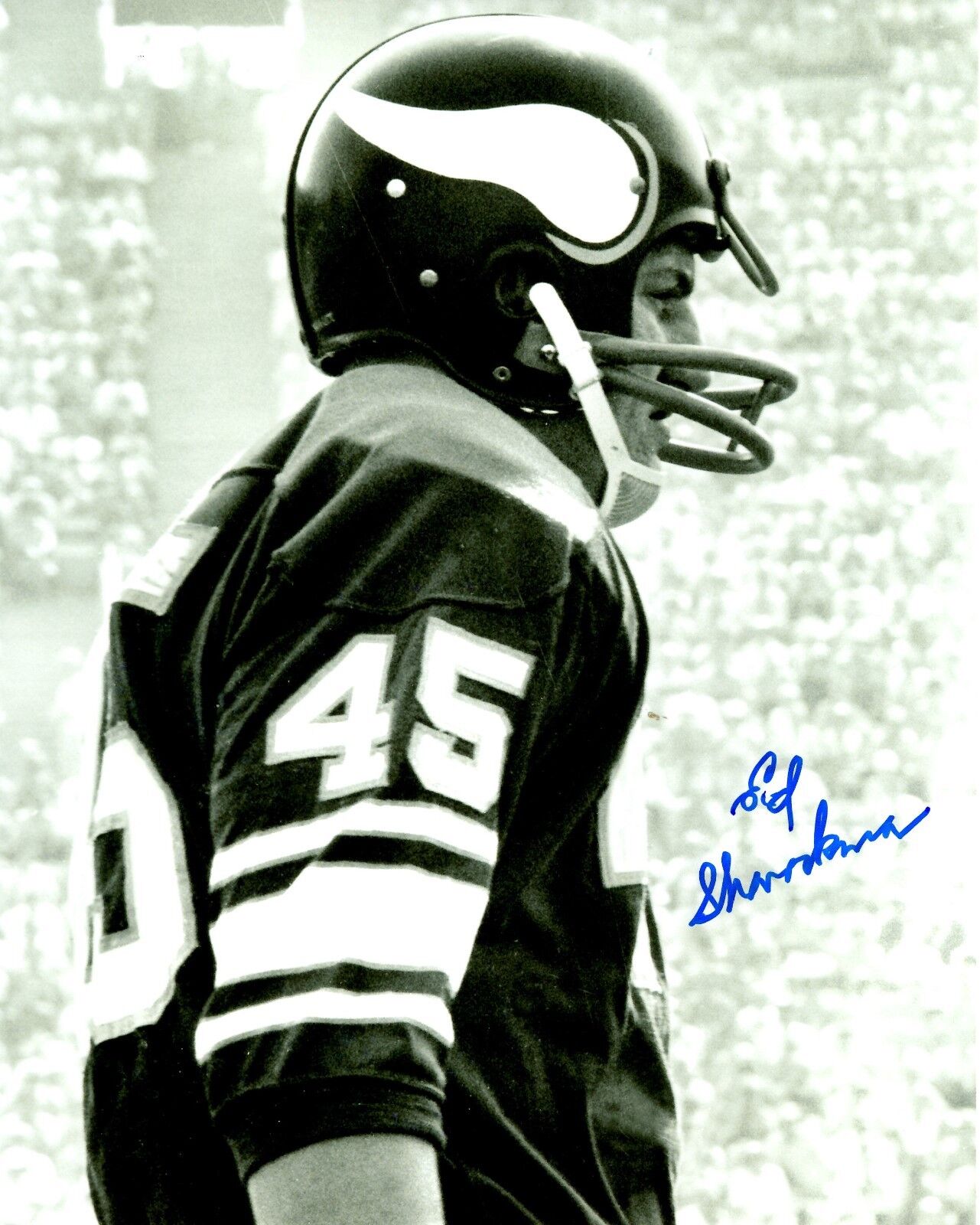 Signed 8x10 ED SHAROCKMAN Minnesota Vikings Autographed Photo Poster painting - w/COA