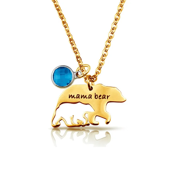 For MOM - You Are The Best Mama Bear In The World Customizable Necklace