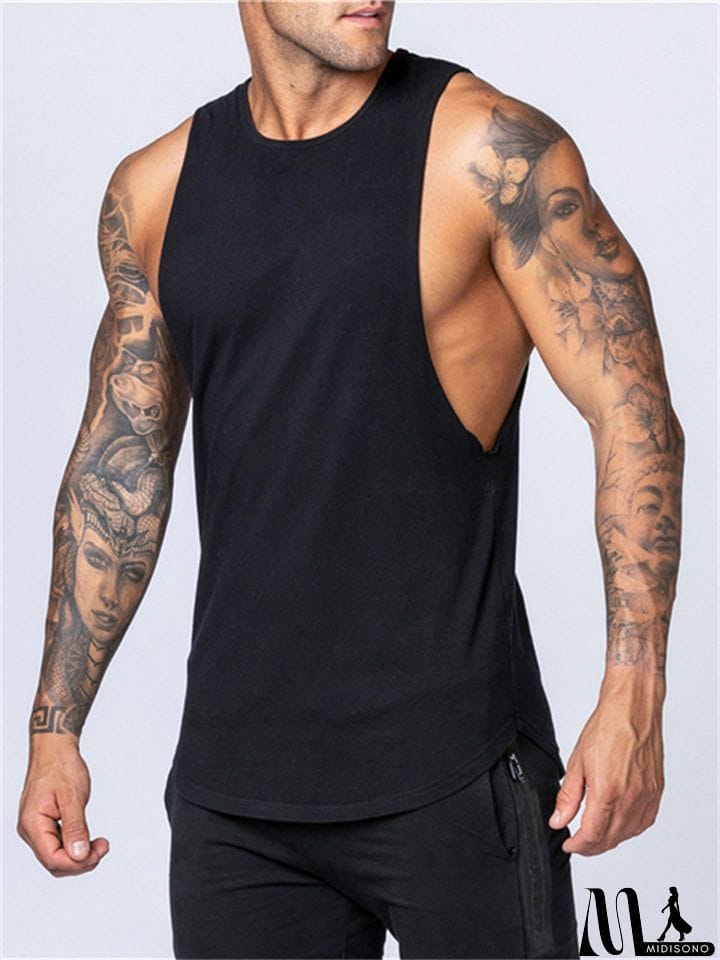 MidiSono - New Fashion Bodybuilding Muscle Sleeveless Sportswear Fitness Vest