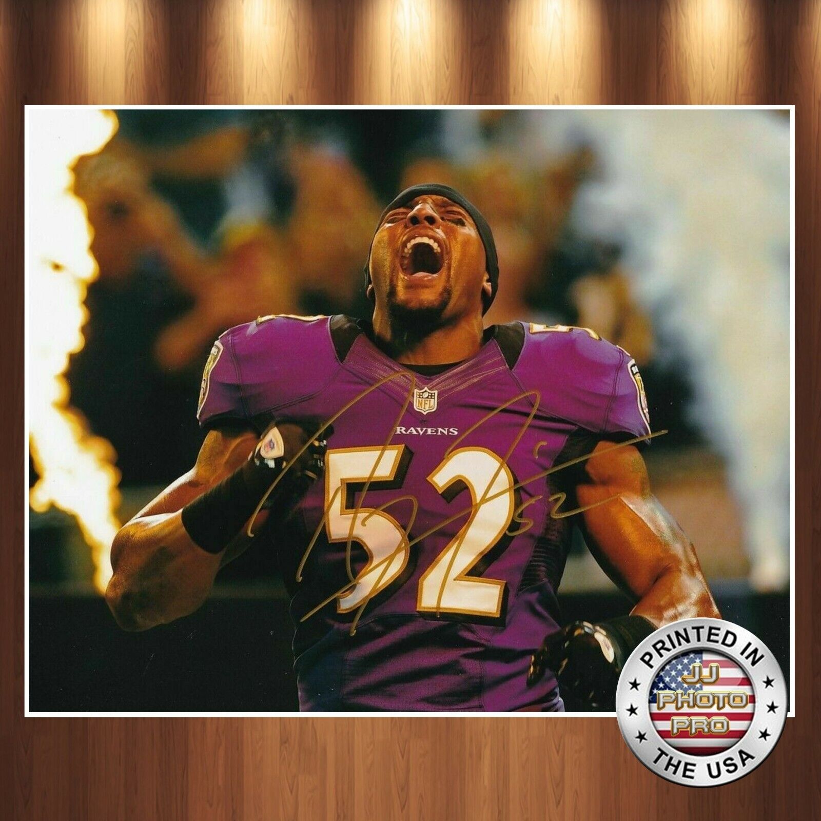 Ray Lewis Autographed Signed 8x10 Photo Poster painting (HOF Ravens) REPRINT