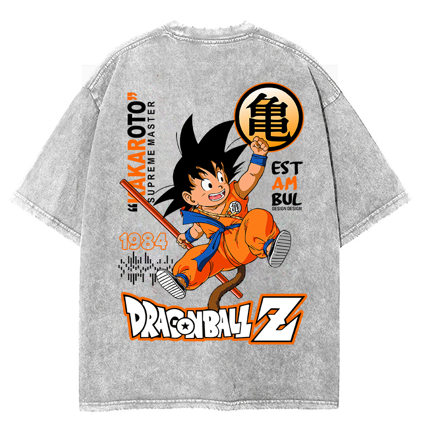 Vintage Batik Dragon Ball Anime Print T-Shirt