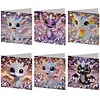 6PCS Diamond Painting Dinosaur Greeting Cards Postcards with Envelopes