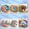 6pcs DIY Flower Horse Diamond Painting Greeting Cards