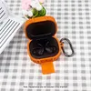 For  Powerbeats Fit BT Earphone Protective Cover with Bracket & Metal Carabiner Shockproof TPU Protective Sleeve Anti-Scratch Dustproof BT Earbuds Case for Outdoor Travel Camping