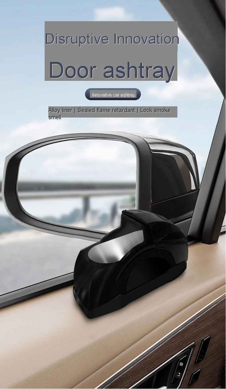 Car Ashtray with Lid-late model Car door Automotive Ashtray,Portable Ash Tray for Car