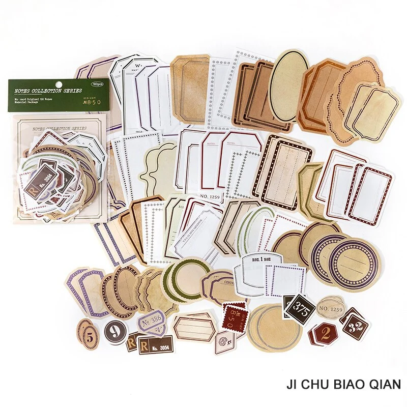 コラージュジャーナル*『』 JOURNALSAY 100枚入り ヴィンテージジャーナル コラージュ素材