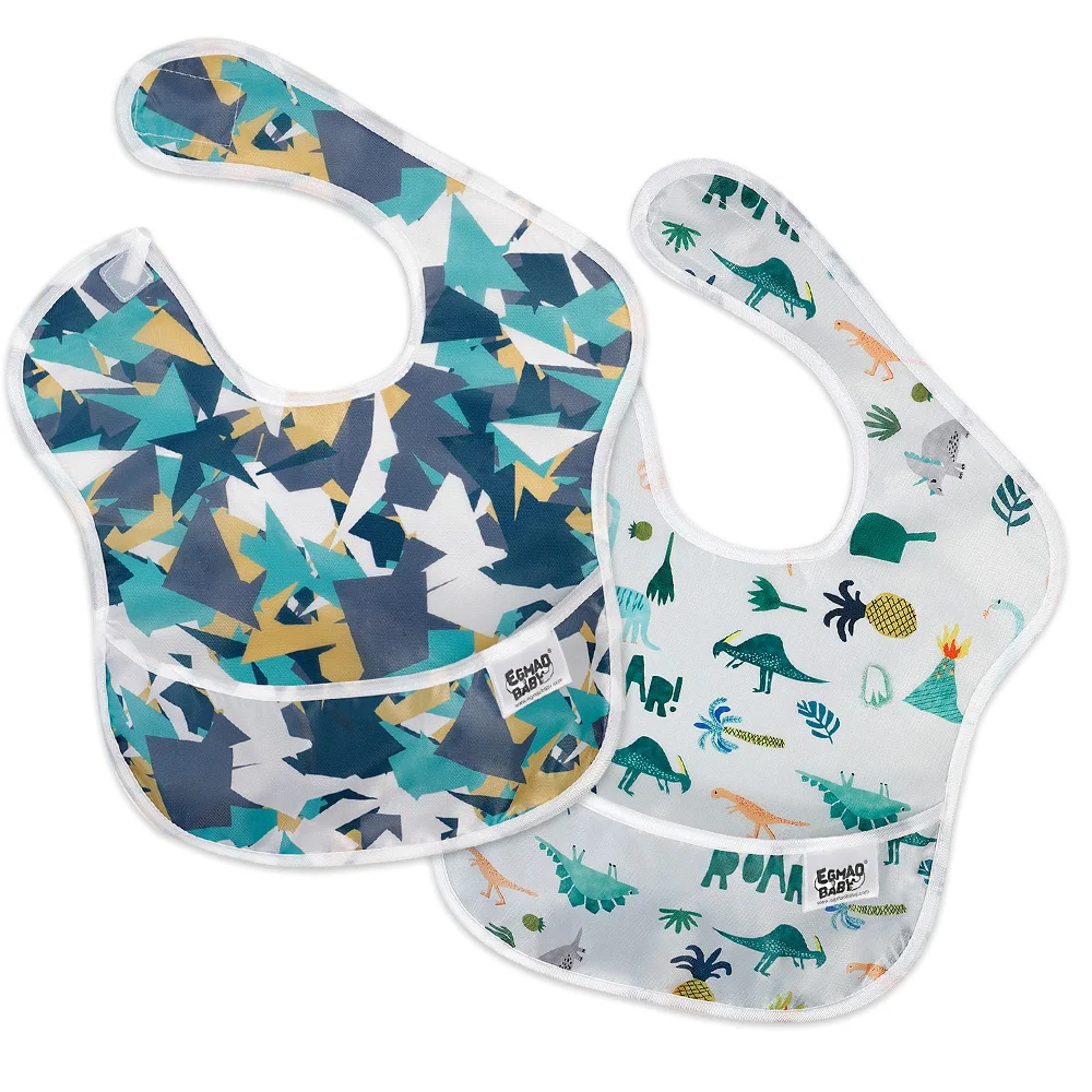 Egmao Baby Waterproof Bibs 2-Pack
