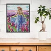 Lavender Girl - 16CT Stamped Cross Stitch 25*30cm/9.84*11.81in