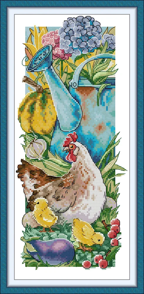【Joy Sunday Brand】Rural Life 4 19*40cm 14CT Stamped Cross Stitch gbfke