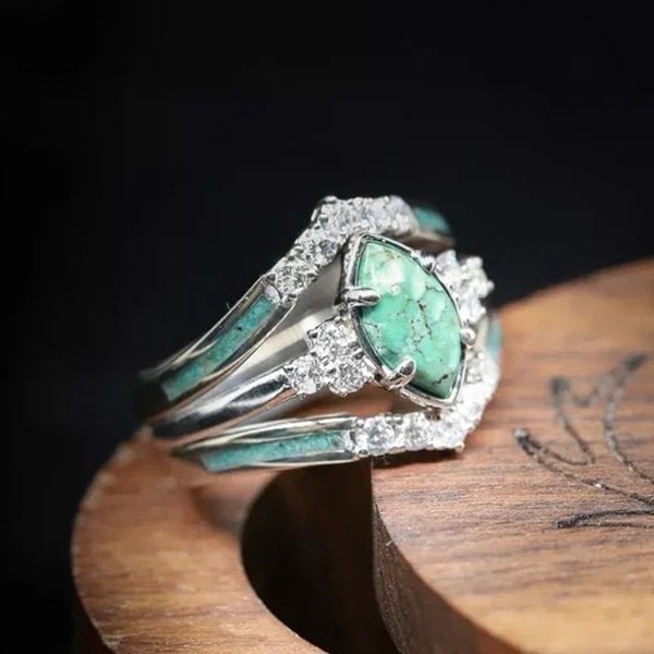 🔥Last Day 75% OFF🎁Natural Turquoise Diamond Ring
