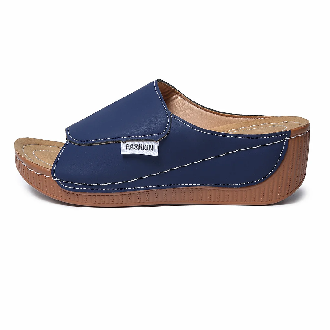 Breakj Breakj Thick-Bottomed Slippers Women's 2025 New Summer Simple Fashion Fish Mouth Slope And Slippers Women's Shoes