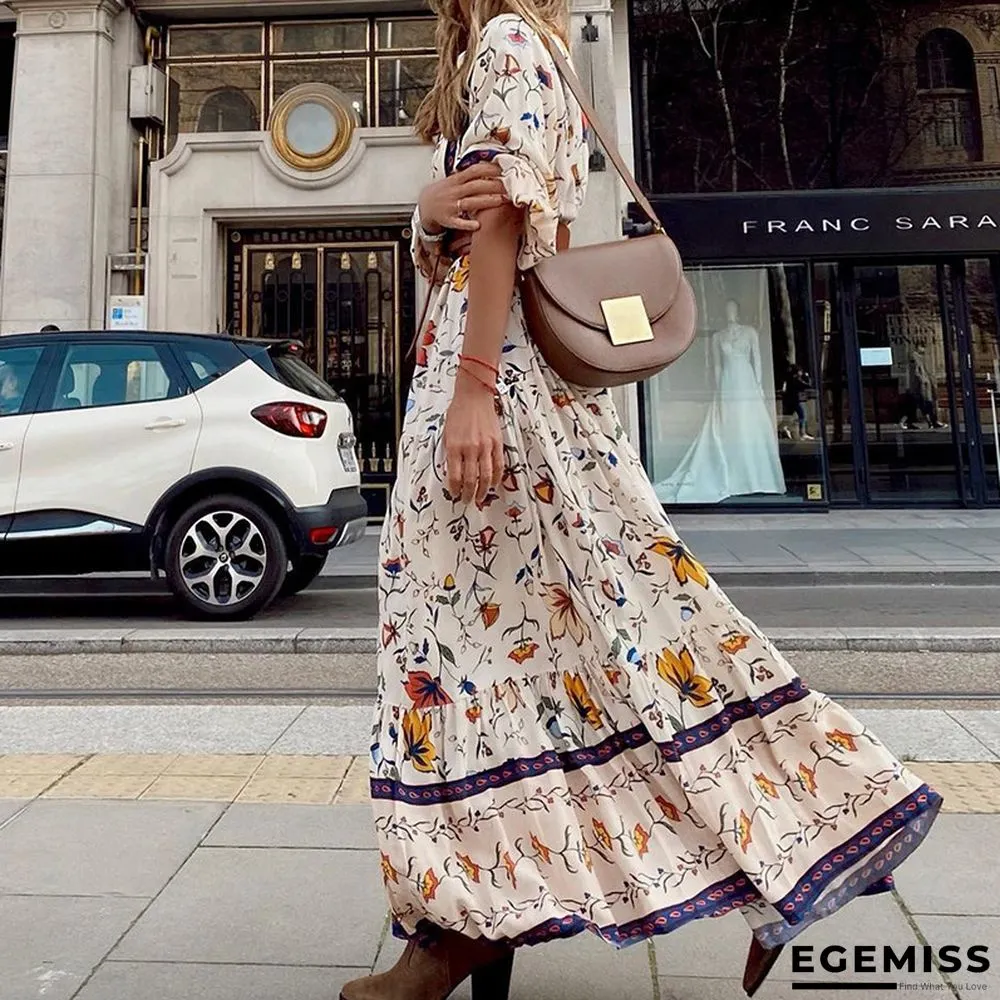 Fashion Printed Bohemian Long Dress | EGEMISS