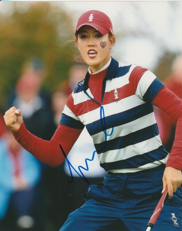 MICHELLE WIE SIGNED LPGA GOLF 8x10 Photo Poster painting #1 Autograph PROOF
