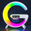 Wireless Charger Stand Bedside Night Light Alarm Clock BT Speaker (White)