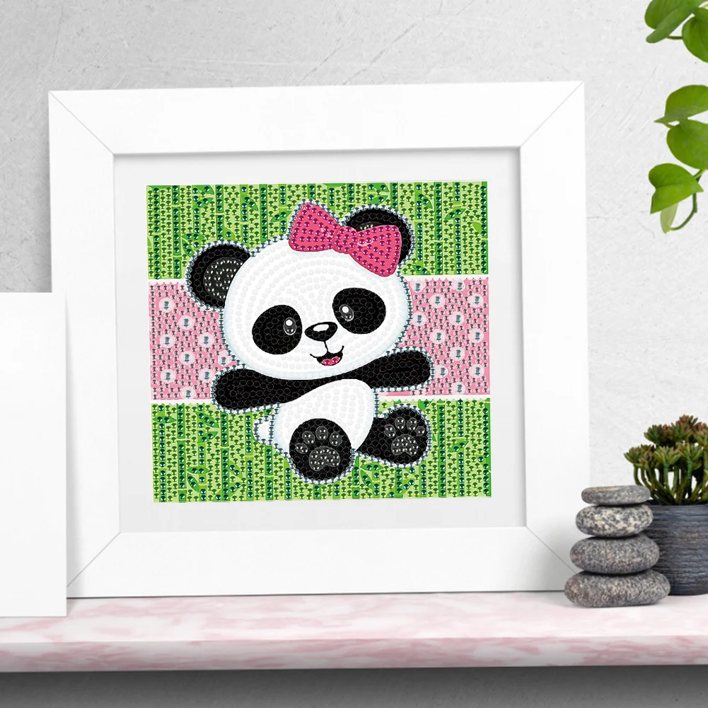 Diamond Painting - Full Crystal Rhinestone - Panda(18*18cm)【Without Frame】