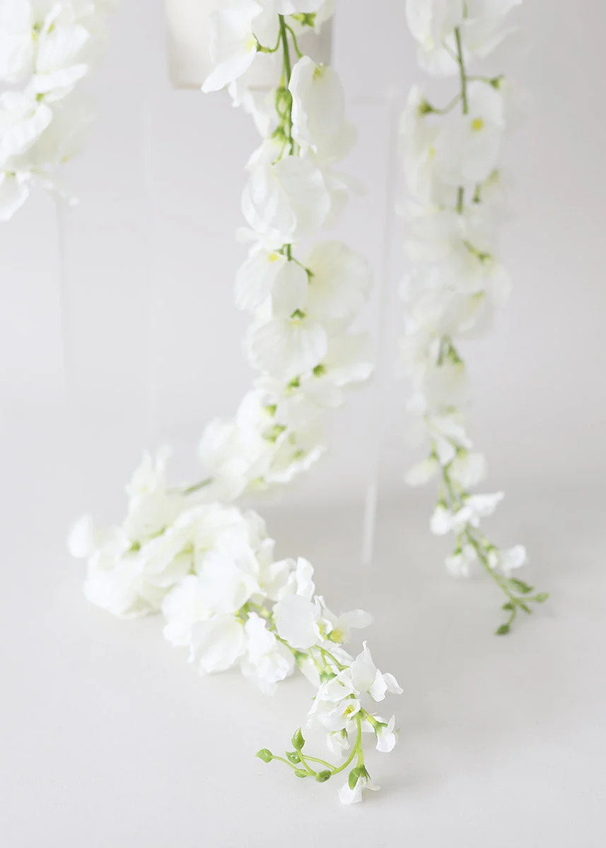 Artificial Wisteria 3-Strung Hanging Garland - 28-44"